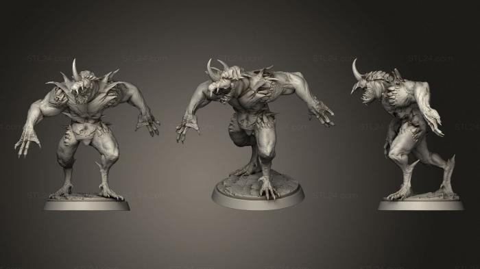Figurines heroes, monsters and demons (Incubo, STKM_2744) 3D models for cnc